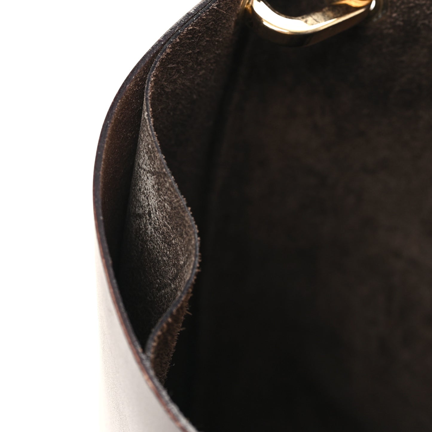 Calfskin Bamboo Shoulder Bag Brown