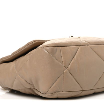 Chanel Lambskin Quilted Large Chanel 19 Flap Beige 9 of 11
