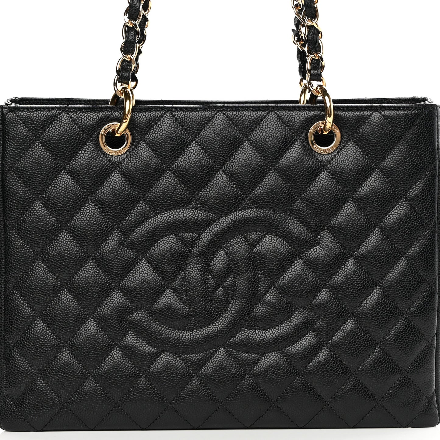 Caviar Quilted Grand Shopping Tote GST Black
