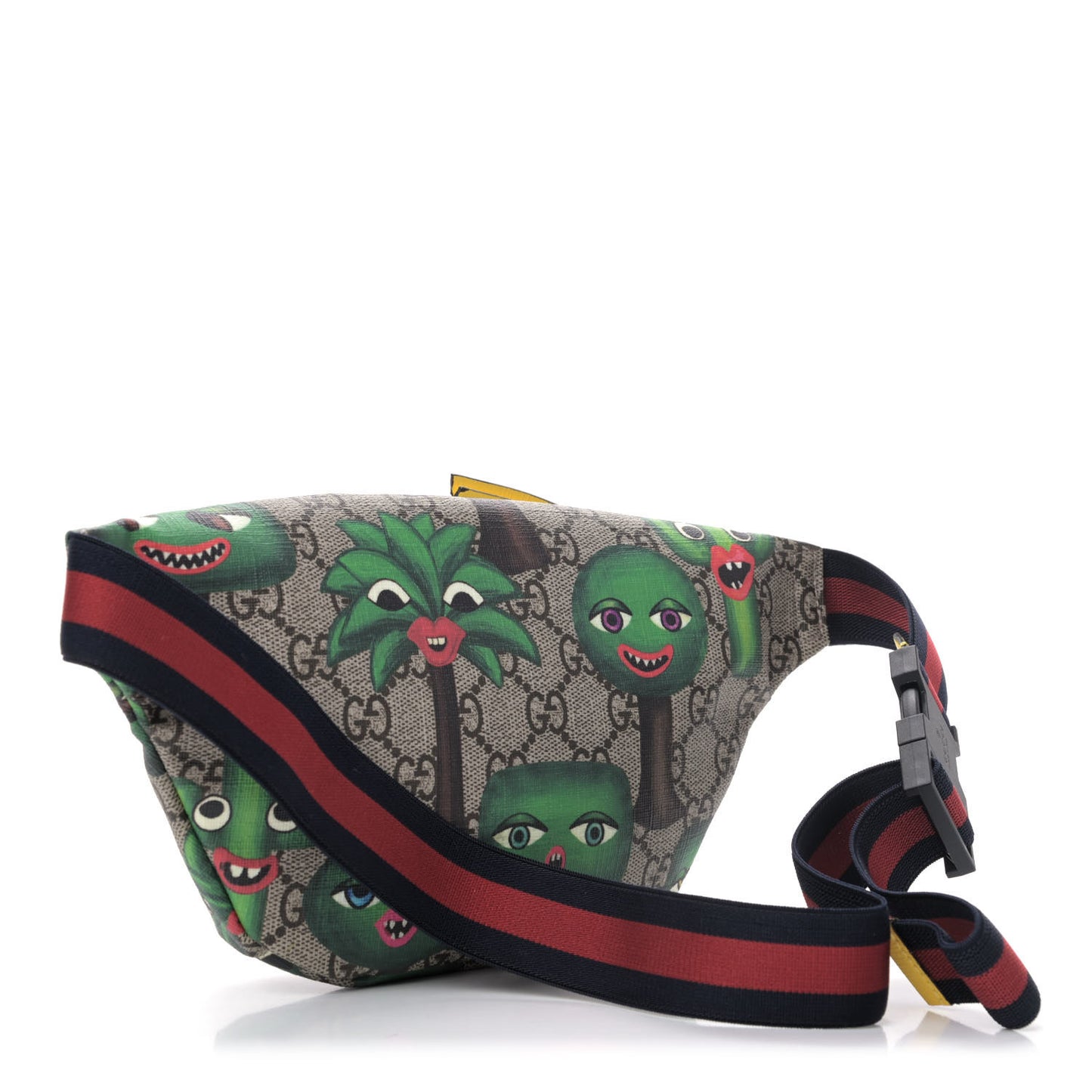 GG Supreme Monogram Smiling Plants Childrens Belt Bag Multicolor