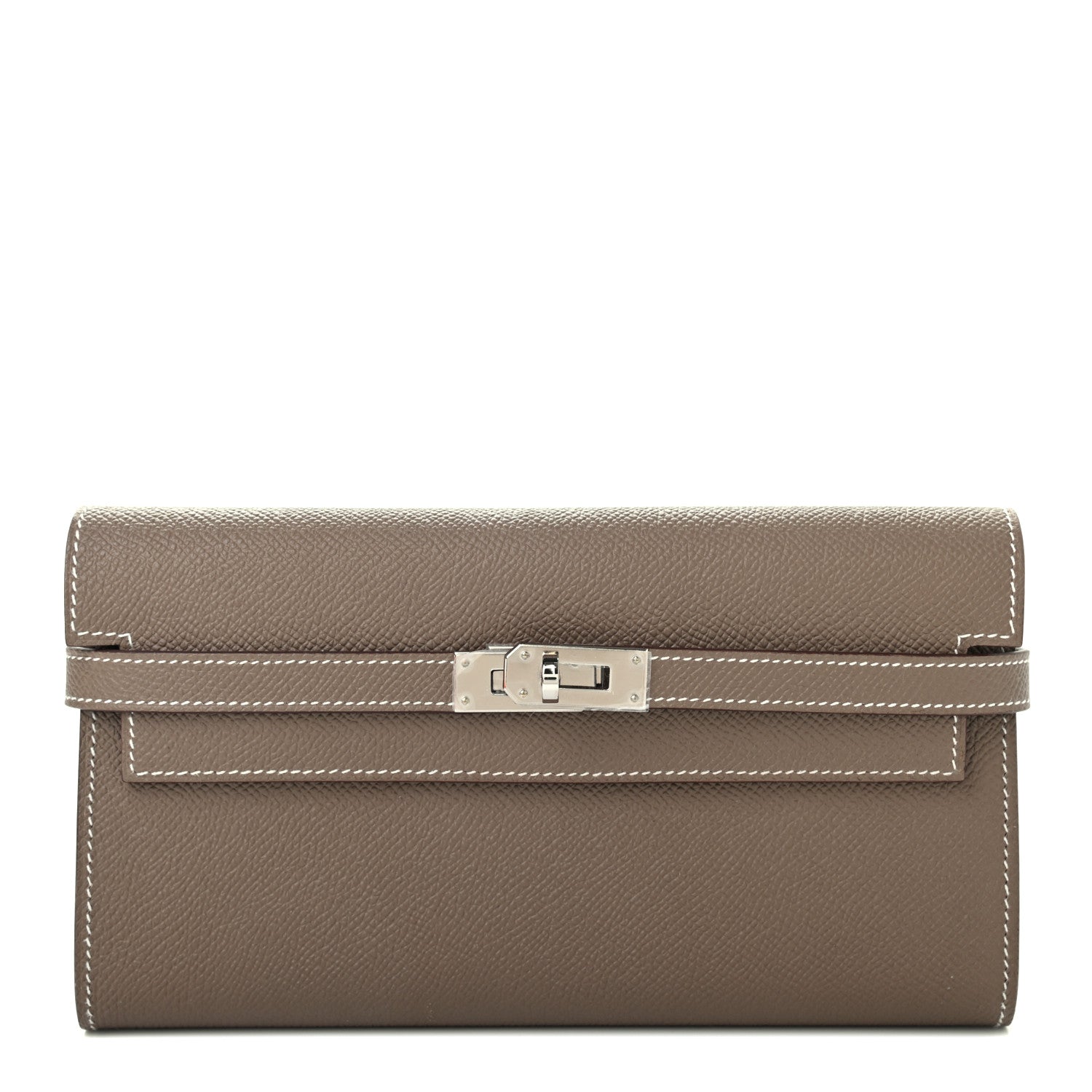 Hermes Epsom Kelly Longue Wallet Etoupe 1 of 7