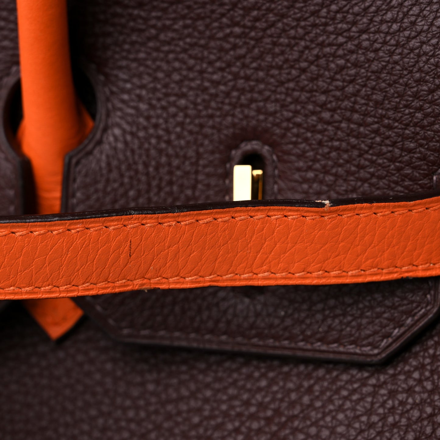 Togo Bi-Color Birkin 35 Chocolate Orange