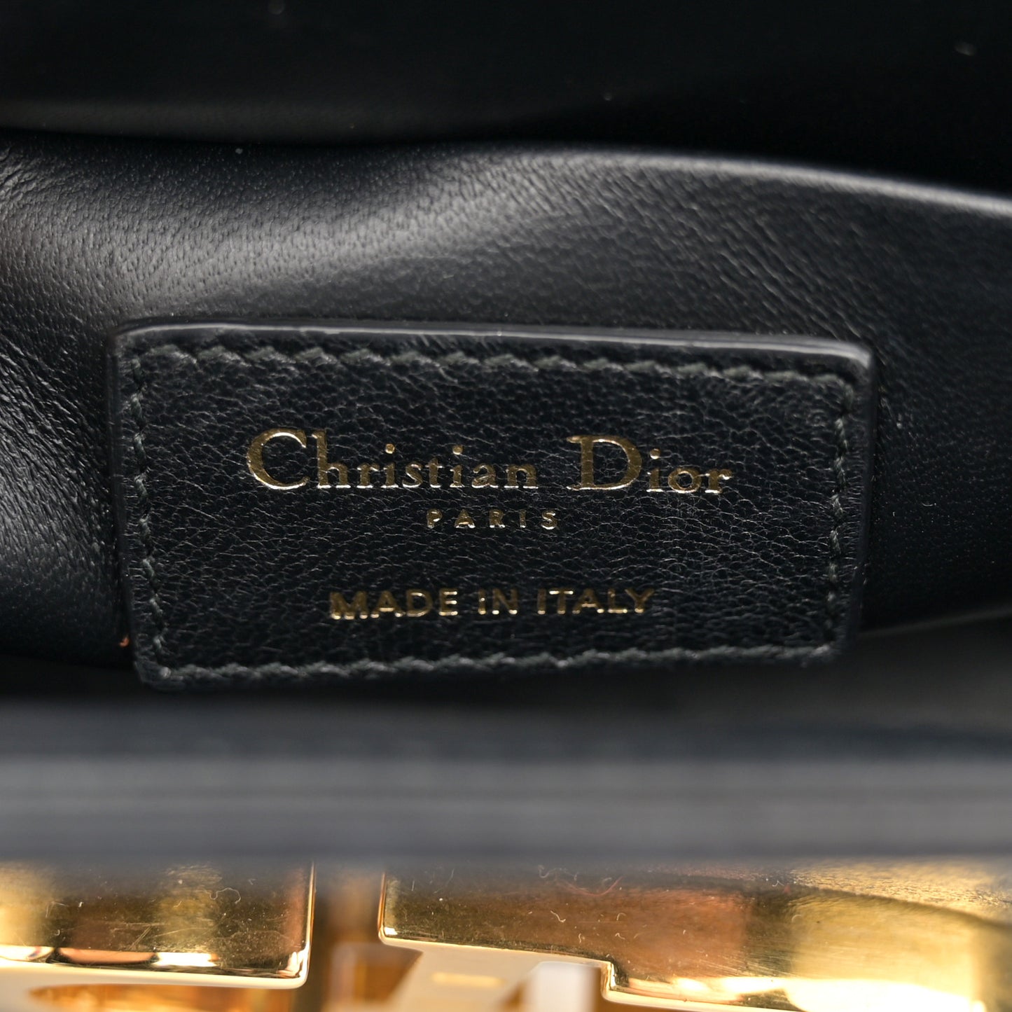 Crackled Lambskin 30 Montaigne Box Bag Black