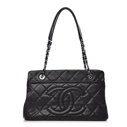 Chanel Caviar Quilted CC Timeless Soft Tote Black 1 of 10