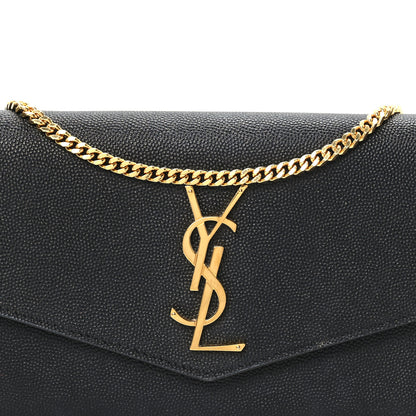 Saint Laurent Grain de Poudre Uptown Chain Wallet Black 8 of 10