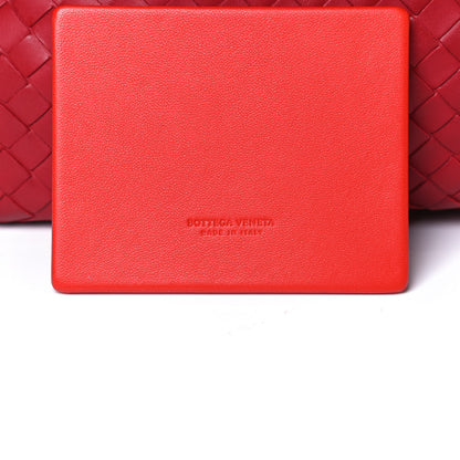 Bottega Veneta Nappa Intrecciato Medium Roma Tote Red 5 of 13