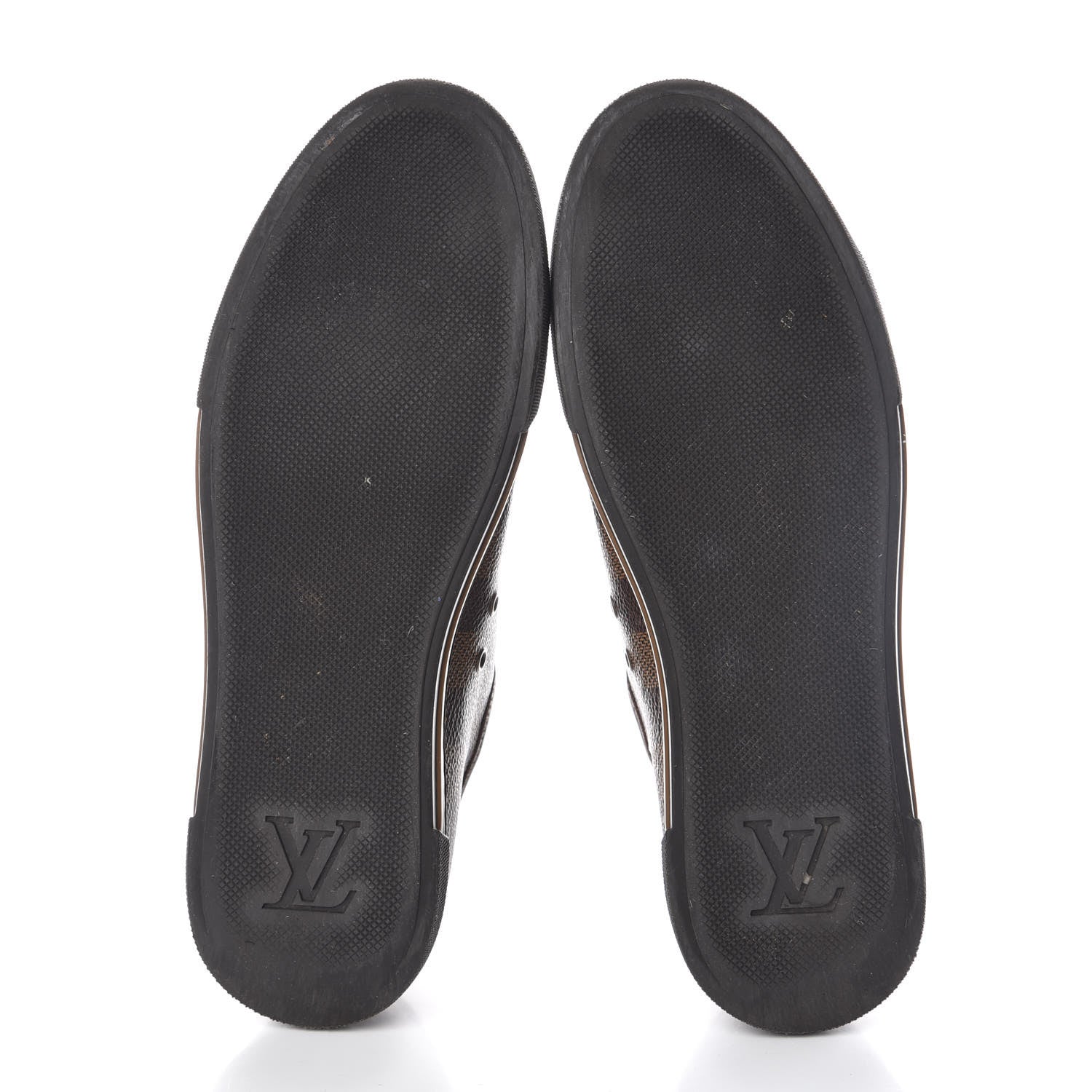 Louis Vuitton Calfskin Damier Ebene Punchy Sneakers 37.5 7 of 14