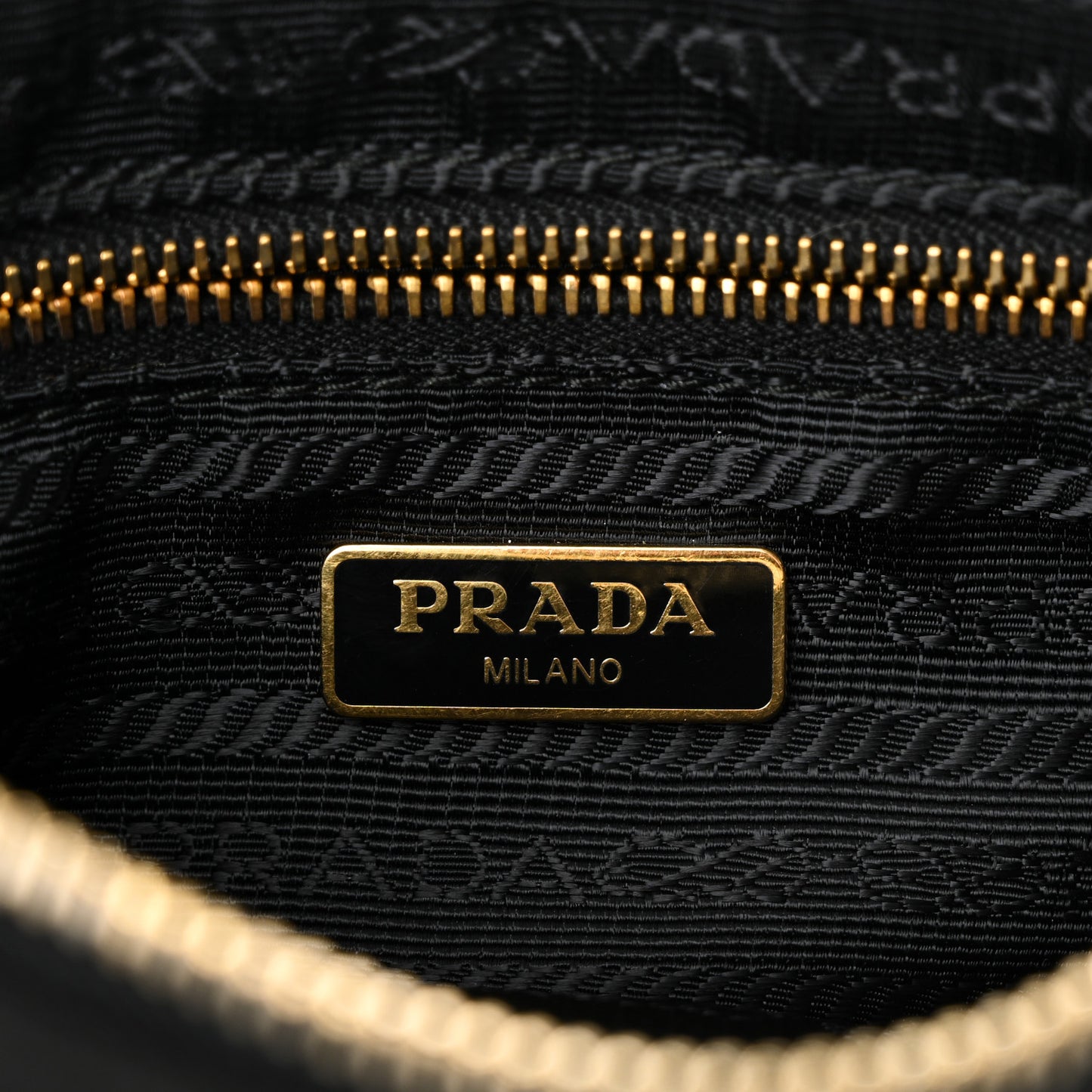 Tessuto Nylon Saffiano Wristlet Black
