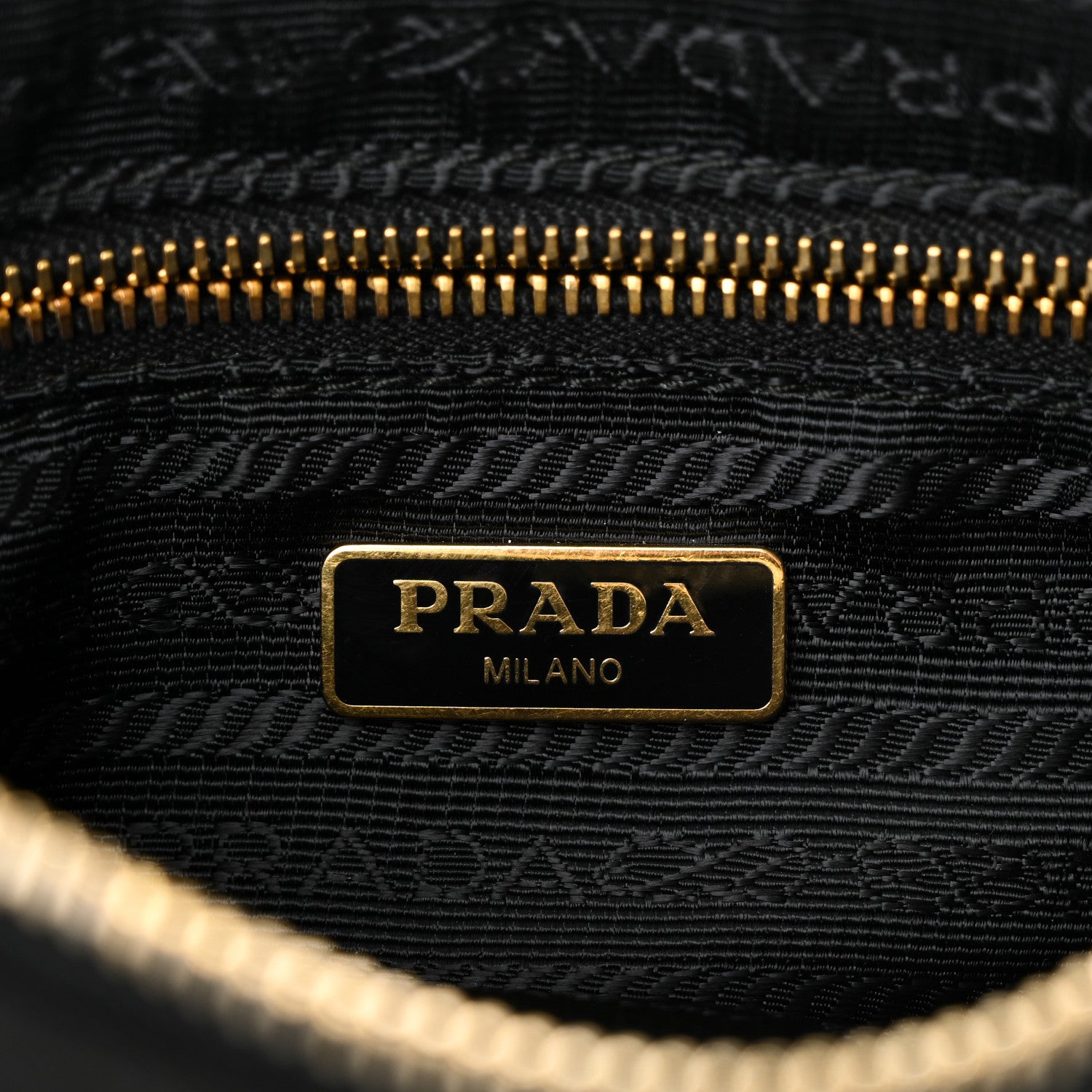Prada Tessuto Nylon Saffiano Wristlet Black 6 of 9