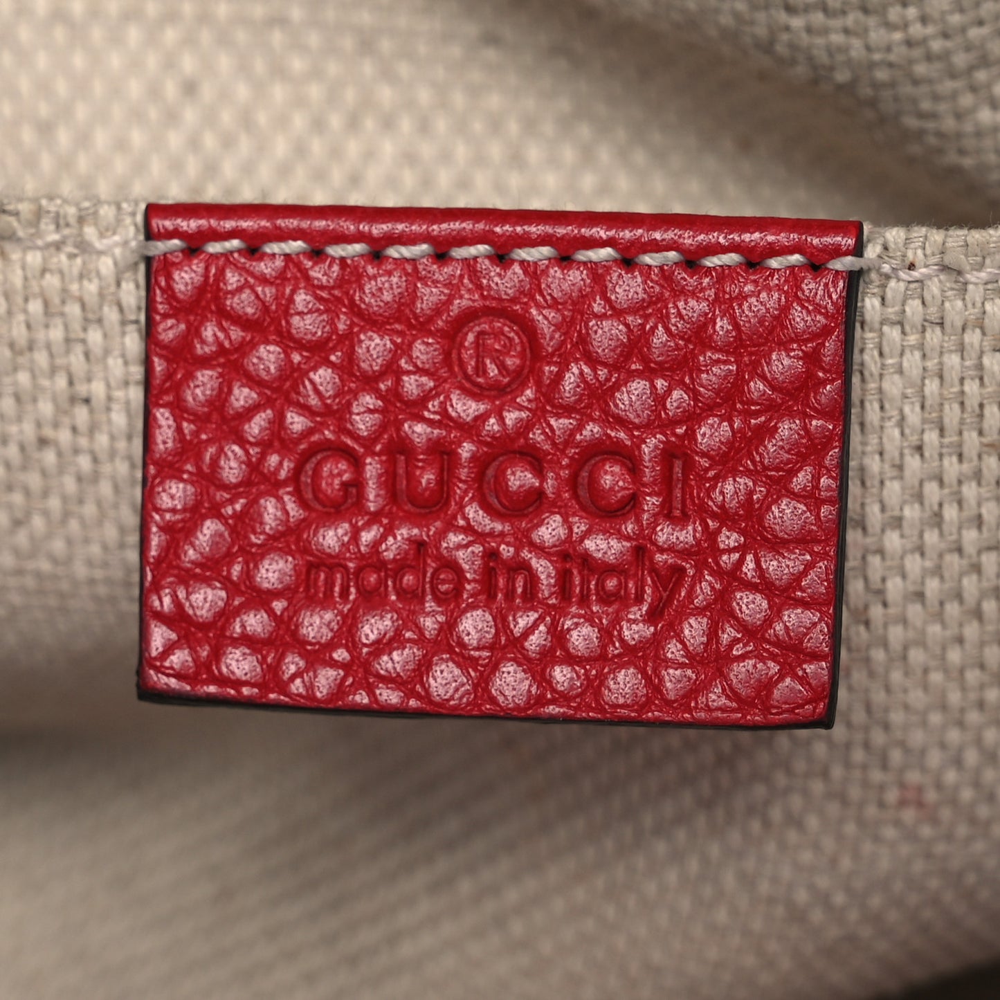 Pebbled Calfskin Small Soho Disco Bag Vibrant Red