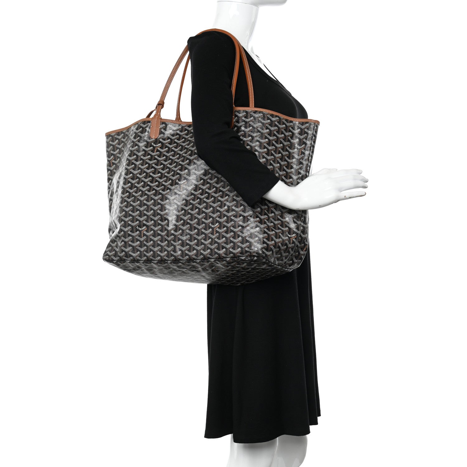 Goyard Goyardine Saint Louis GM Black Gold 2 of 17