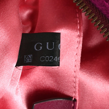 Gucci Velvet Matelasse GG Marmont Belt Bag 95 38 Fuchsia Violet Cyclamen 8 of 11