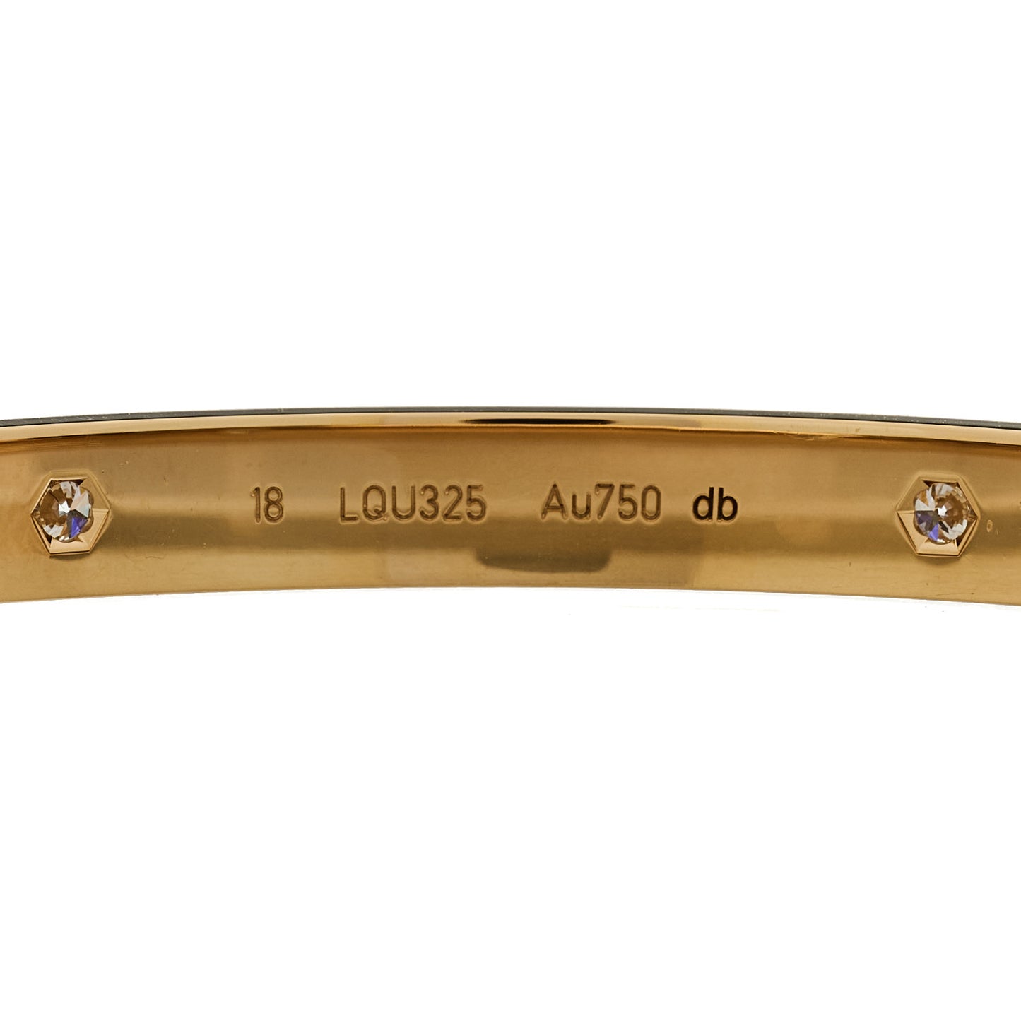 18K Yellow Gold 4 Diamond LOVE Bracelet 18