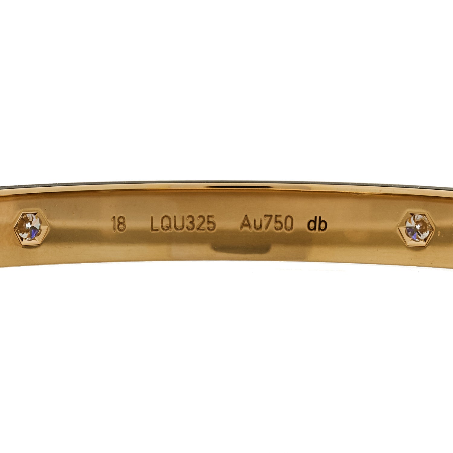 Cartier 18K Yellow Gold 4 Diamond LOVE Bracelet 18 4 of 7