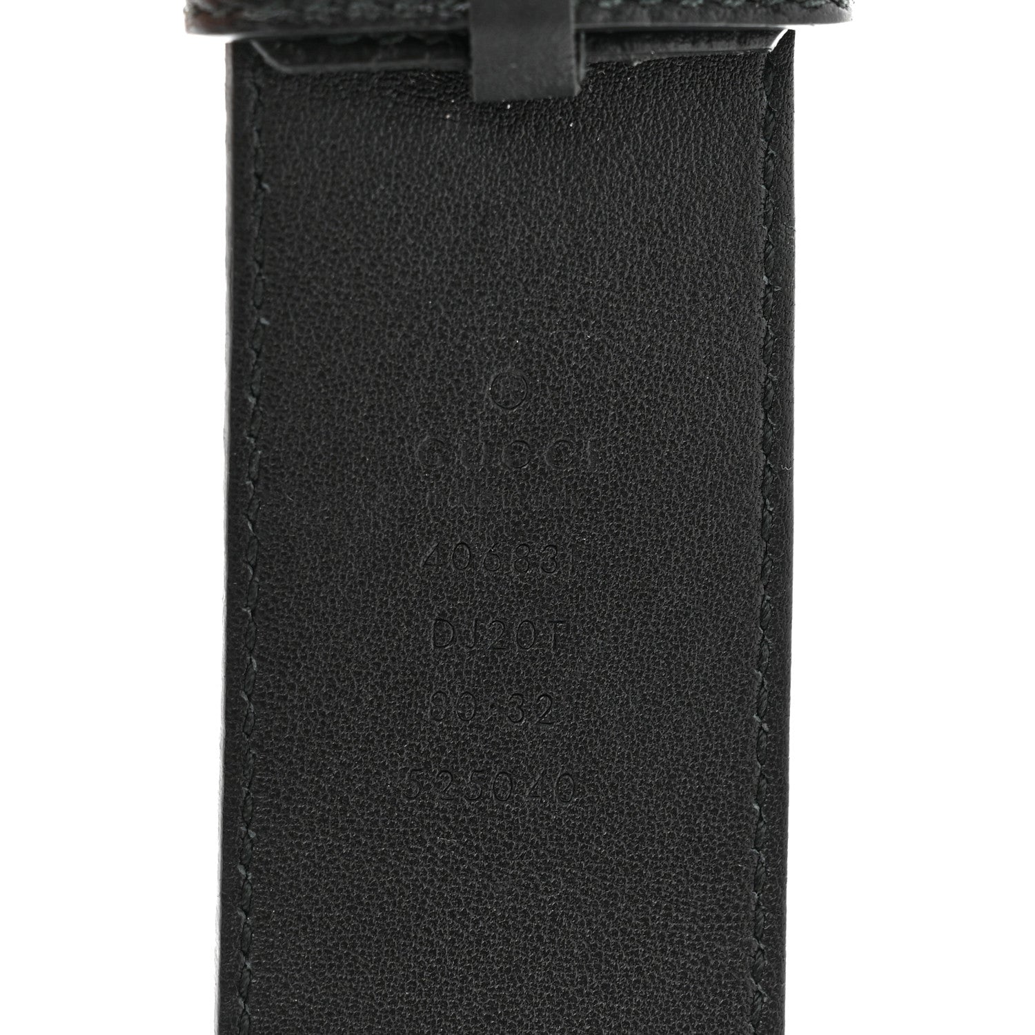 Gucci Textured Calfskin Double G 40mm Belt 80 32 Black 3 of 6
