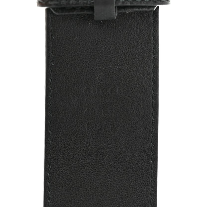 Gucci Textured Calfskin Double G 40mm Belt 80 32 Black 3 of 6