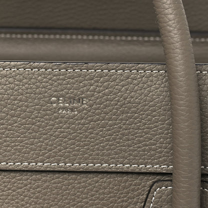 Celine Drummed Calfskin Micro Luggage Souris 6 of 11