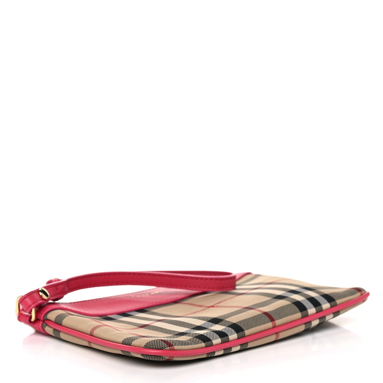 Burberry Haymarket Check Zip Pouch Pink 4 of 9