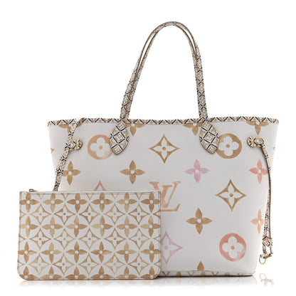 Louis Vuitton Monogram Giant By The Pool 2.0 Neverfull MM Beige 3 of 10