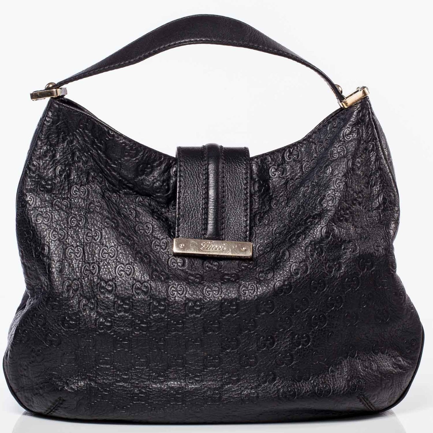 Guccissima New Ladies Web Hobo Black