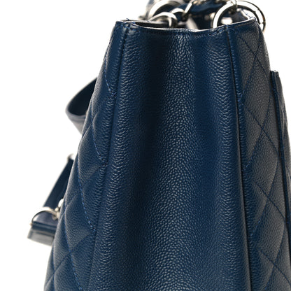 Chanel Caviar Quilted XL Grand Shopping Tote GST Navy Blue 16 of 16
