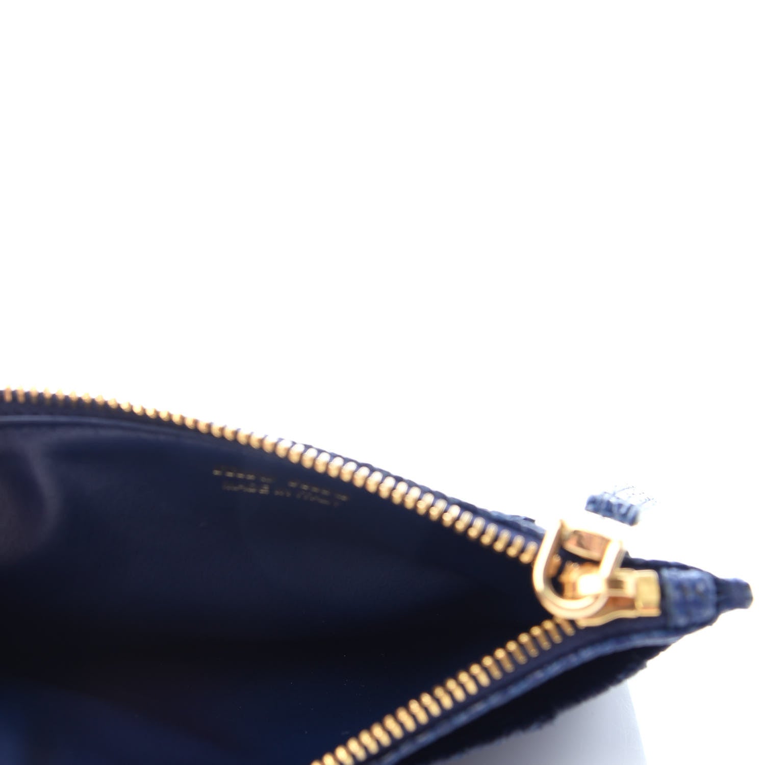 Miu Miu Lizard Zip Card Holder Blue 5 of 6