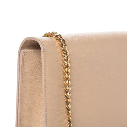 Saint Laurent Grain De Poudre Medium Monogram Kate Satchel Nude Powder 11 of 13