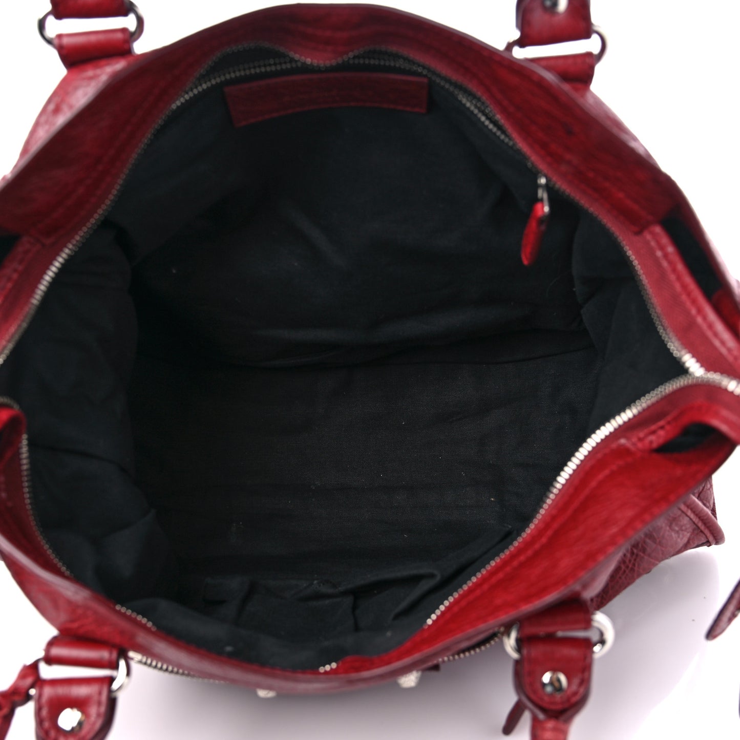 Agneau Giant 12 Silver Hardware City Rouge Cerise