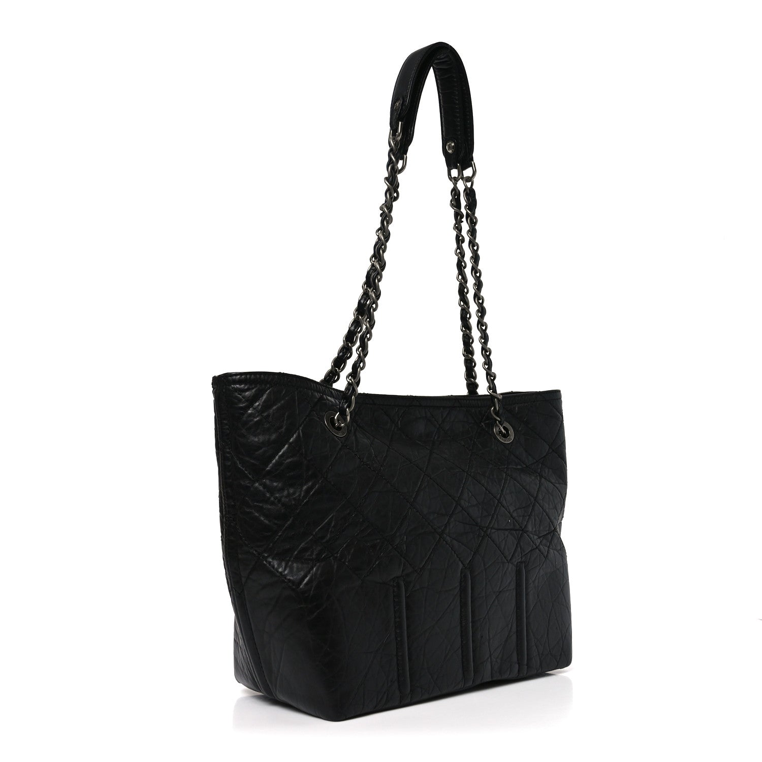 Chanel Aged Calfskin Small Shopping in Moscow Tote Black 3 of 10
