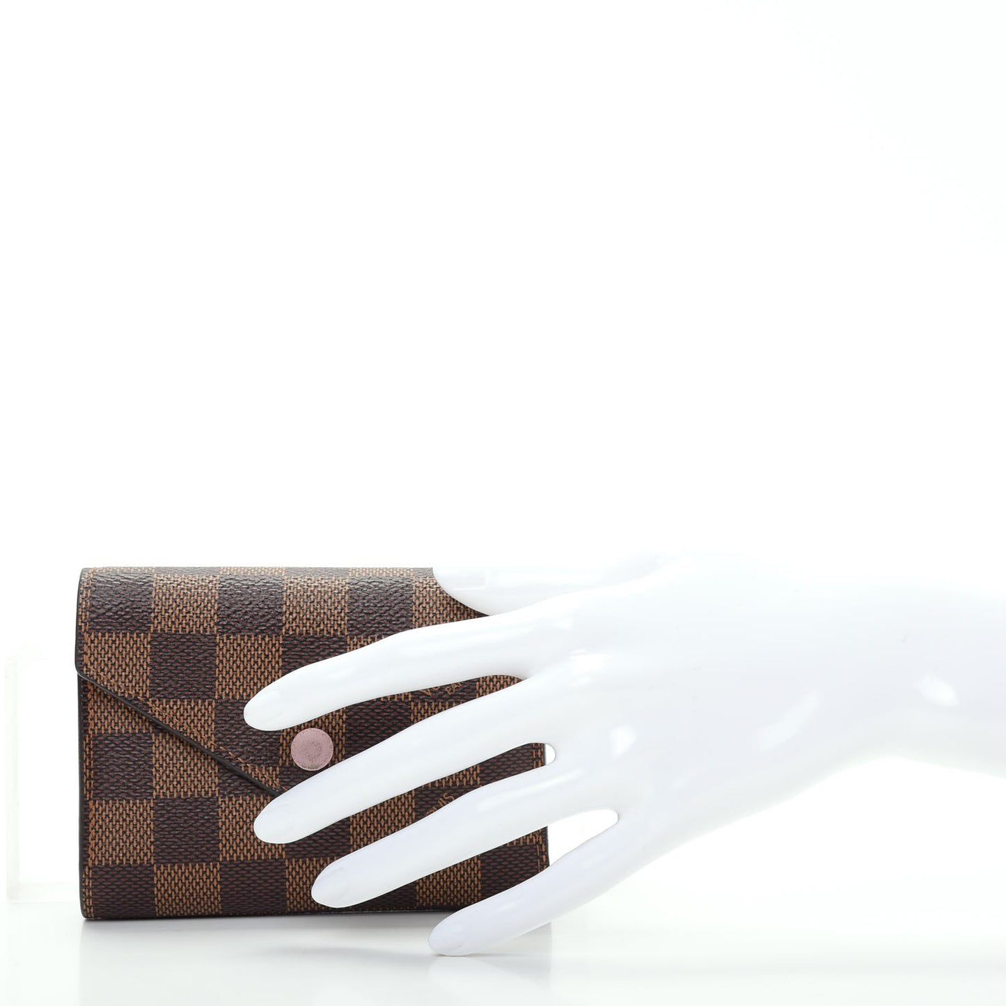 Damier Ebene Victorine Wallet Rose Ballerine