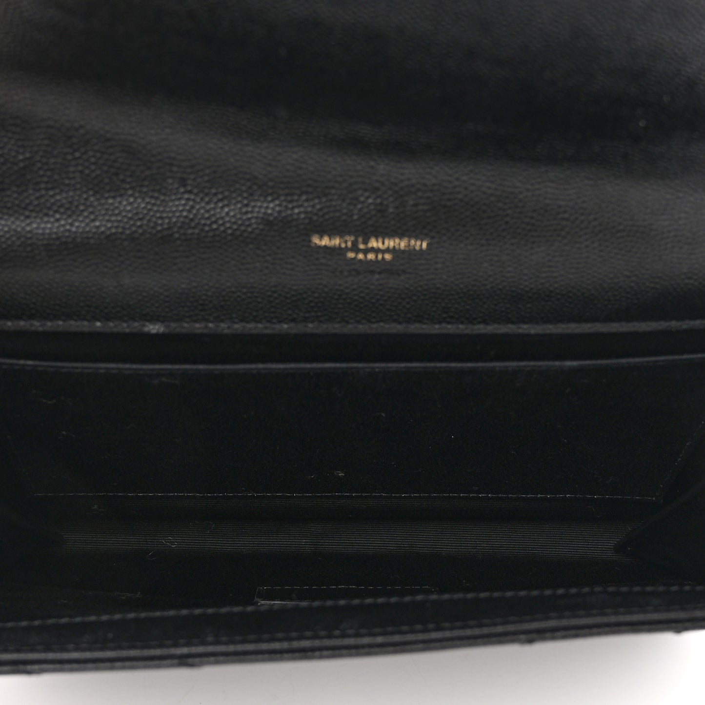 Grain De Poudre Matelasse Chevron Monogram Envelope Clutch Black