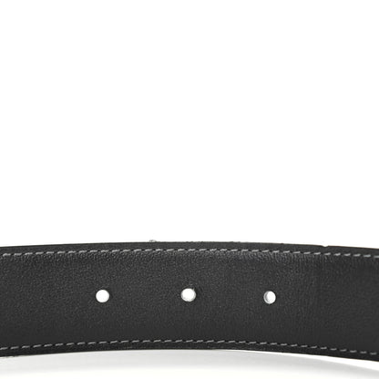 Hermes 135 Togo 32mm Guilloche H Belt 90 Ciel Graphite 3 of 9