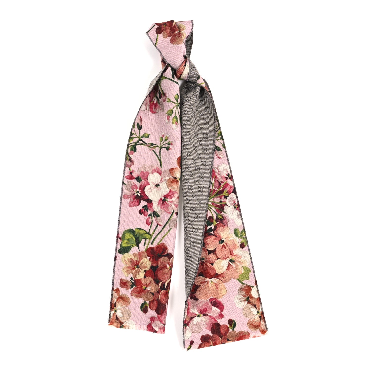 Gucci Wool GG Monogram Miniorophin Scarf Shell Pink 1 of 3