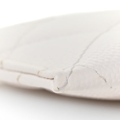 Chanel Caviar Quilted Card Holder White 9 of 10