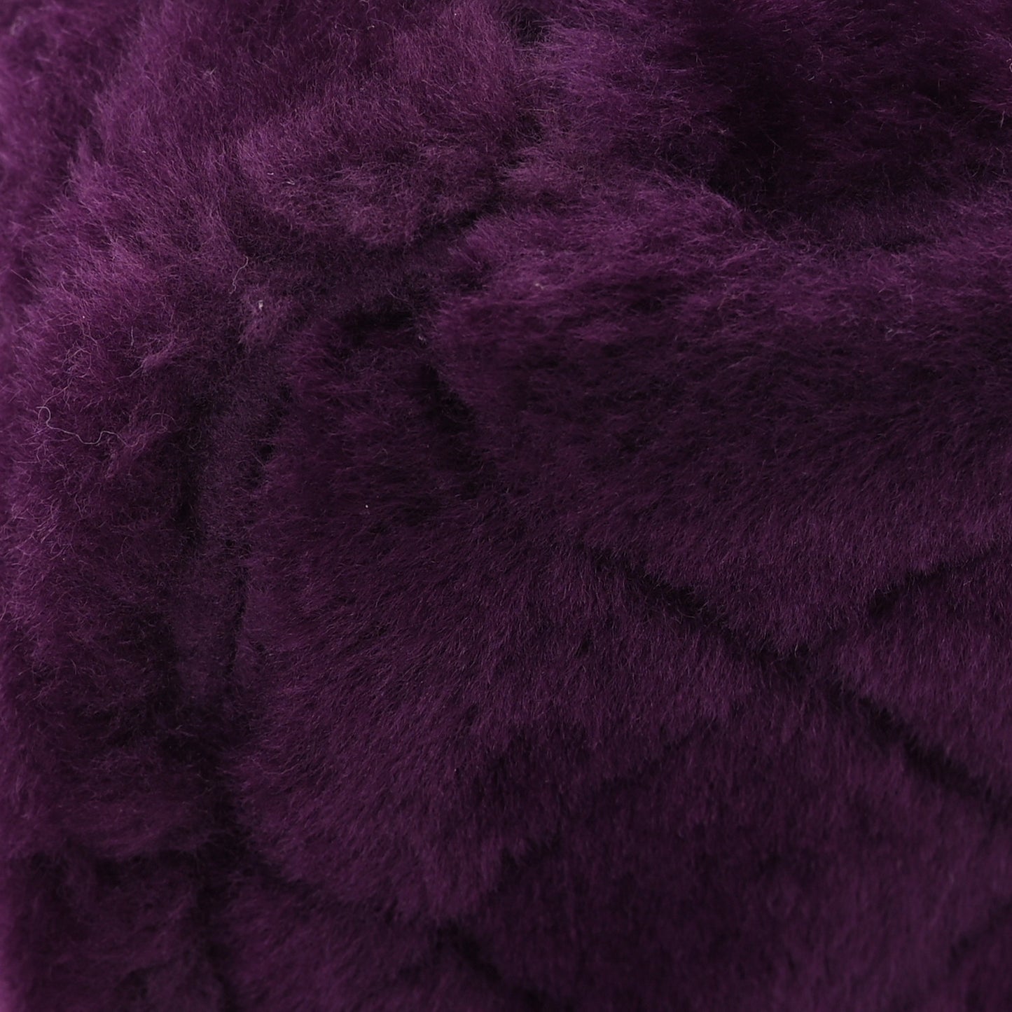 Shearling Lambskin Quilted Small Vanity Case Purple