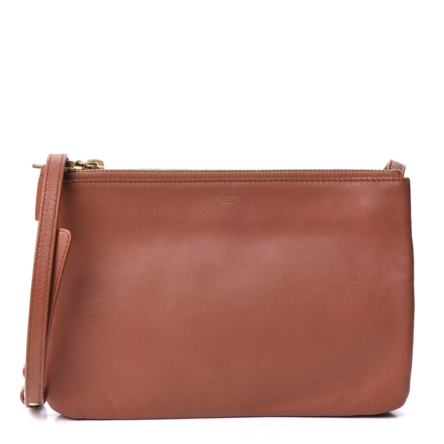 Celine Smooth Lambskin Small Trio Crossbody Bag Sienna 1 of 9
