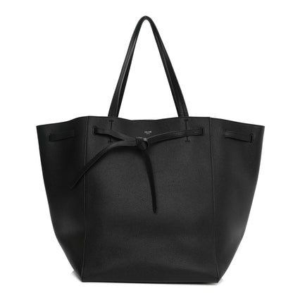 Celine Soft Grained Calfskin Medium Belt Cabas Phantom Black 2 of 17