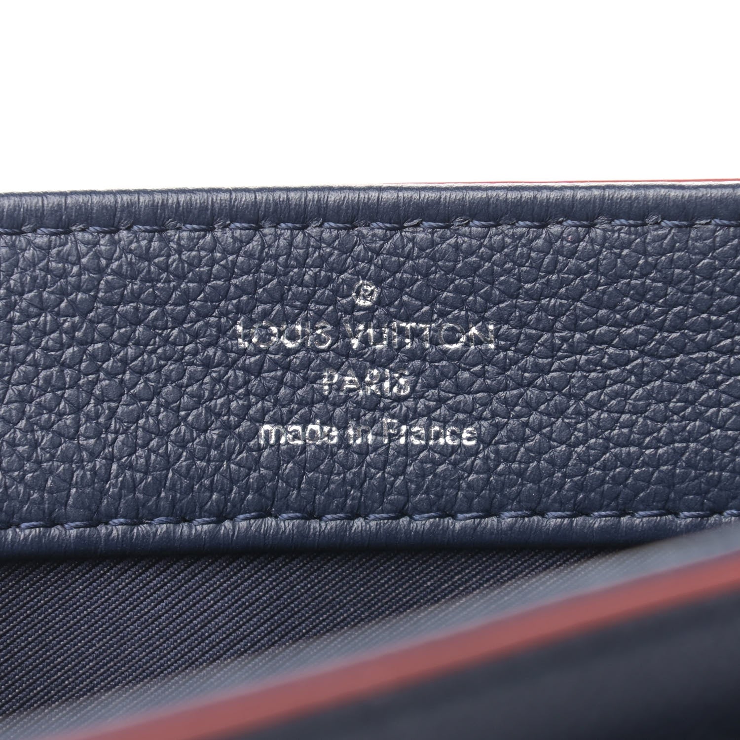 Louis Vuitton Calfskin Lockme II Chain Bag BB Marine Rouge 6 of 9