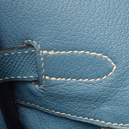 Hermes Epsom Birkin 35 Blue Jean 11 of 43