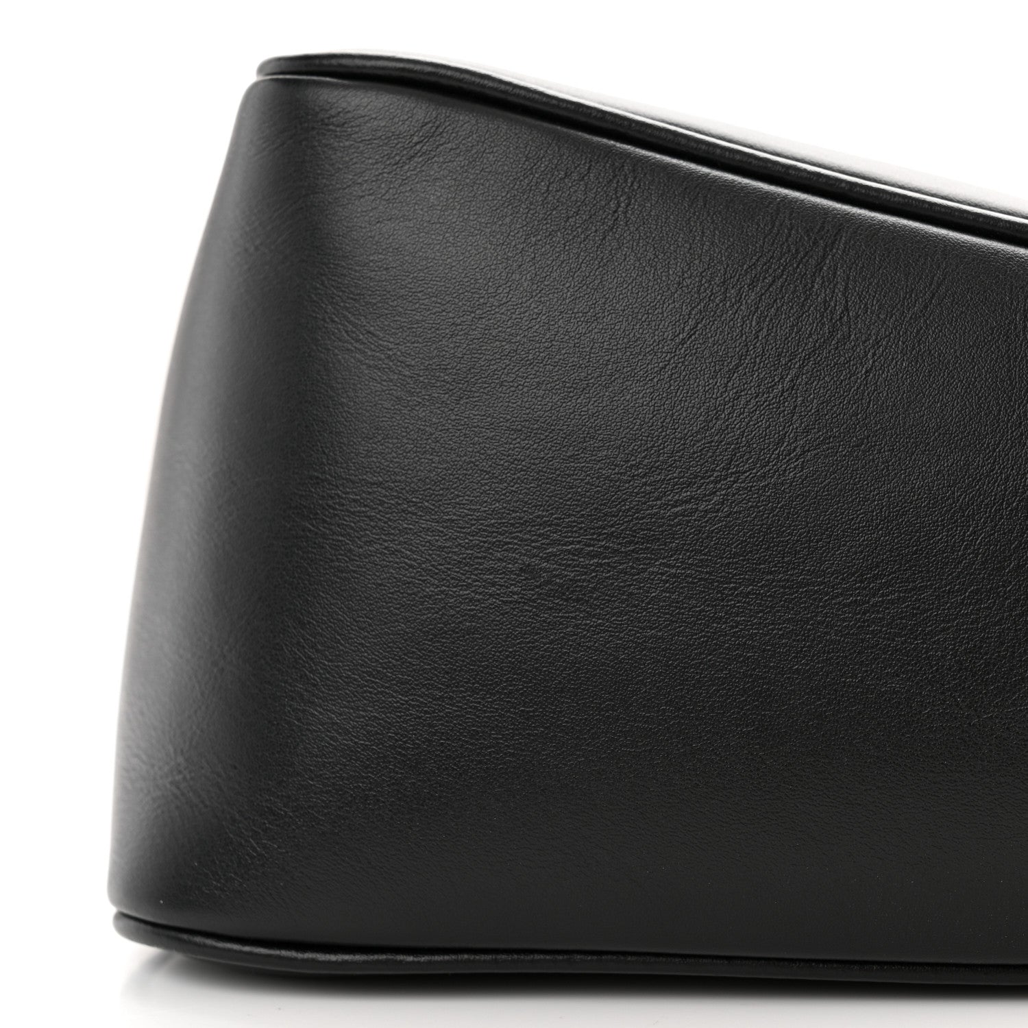 Prada Softy Calfskin Triangle Shoulder Bag Black 9 of 9