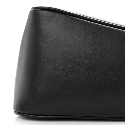 Prada Softy Calfskin Triangle Shoulder Bag Black 9 of 9