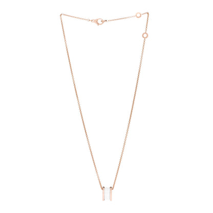 Bulgari 18K Rose Gold White Ceramic B.Zero1 Pendant Necklace 3 of 7
