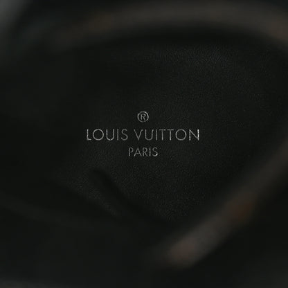 Louis Vuitton Suede Calfskin Monogram Laureate Platform Desert Boots 40 Black 7 of 8