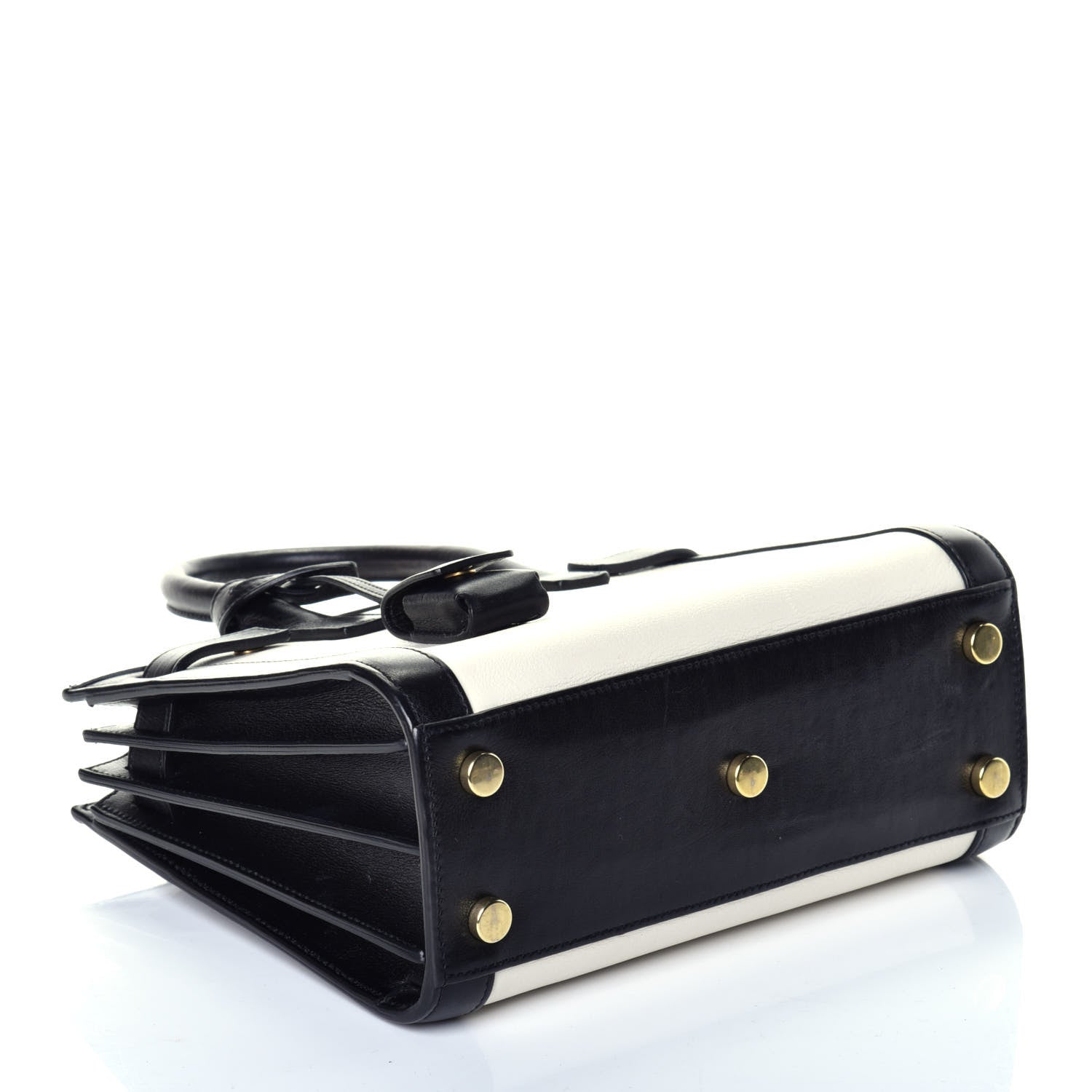 Saint Laurent Calfskin Bi-Color Nano Sac De Jour Porcellana Black 5 of 10