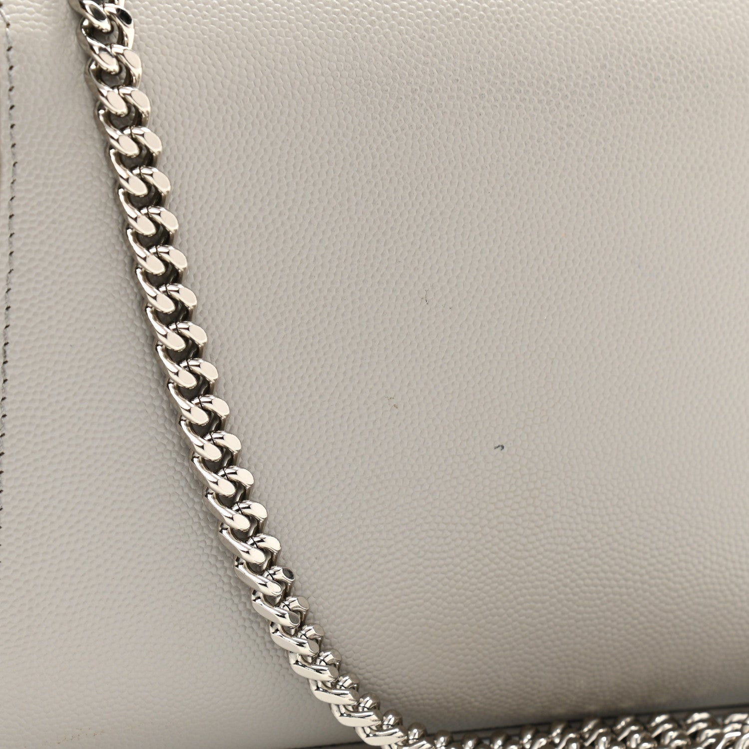 Saint Laurent Grain De Poudre Small Monogram Kate Satchel Blanc Vintage 10 of 12