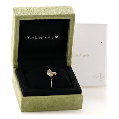 Van Cleef & Arpels 18K Yellow Gold Mother of Pearl Sweet Alhambra Butterfly Bracelet 6 of 6