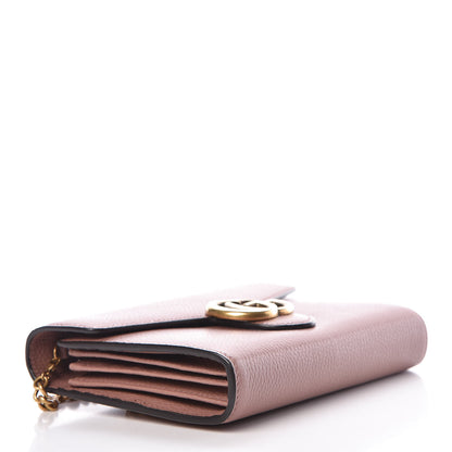 Gucci Cellarius Calfskin GG Marmont Chain Wallet Rosy Phard 4 of 9