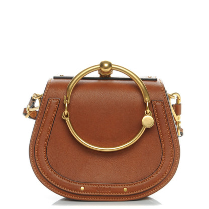 Chloe Calfskin Suede Small Nile Bracelet Bag Caramel 1 of 9