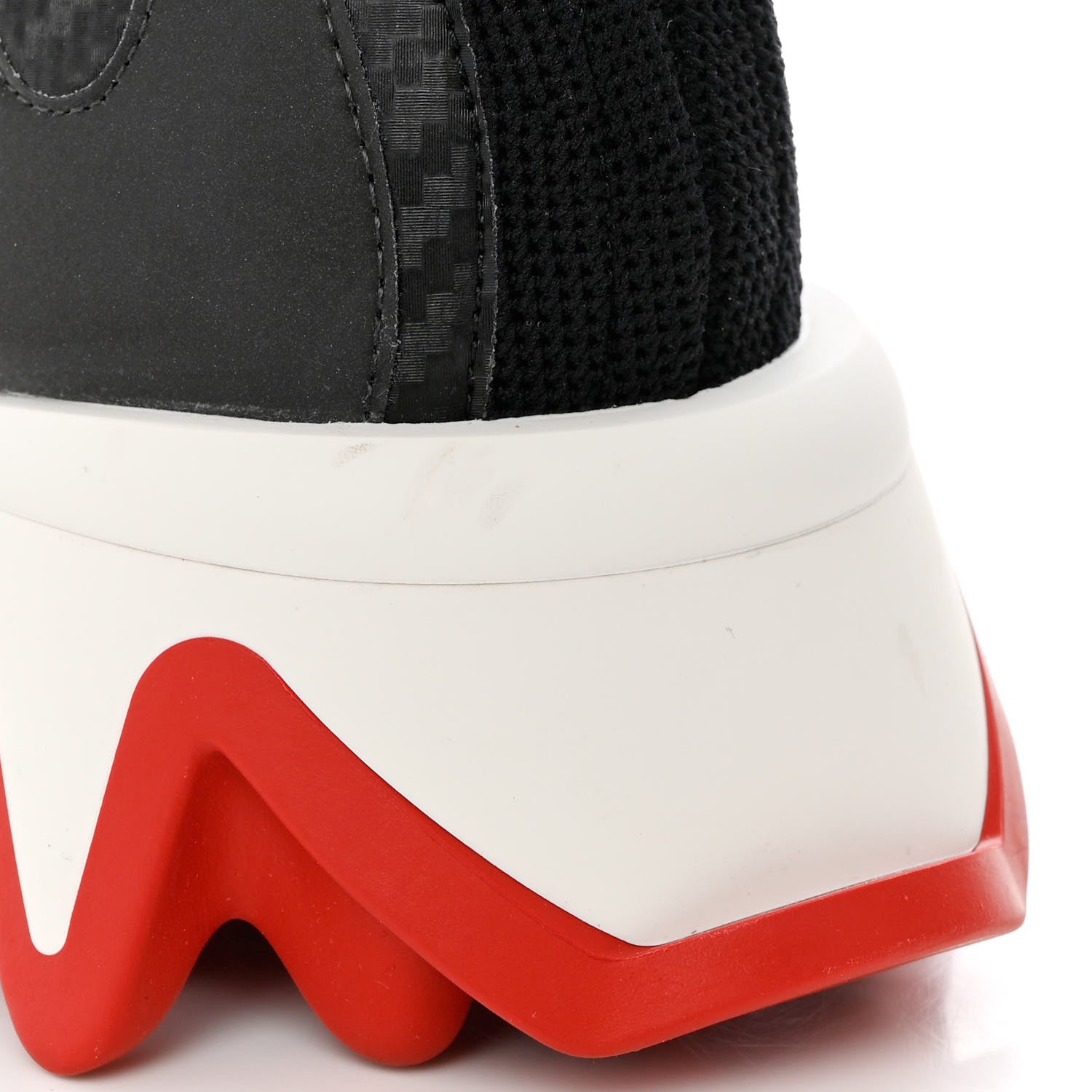 Christian Louboutin Knit Mesh Sharky Sock Sneakers 38.5 Black 7 of 8