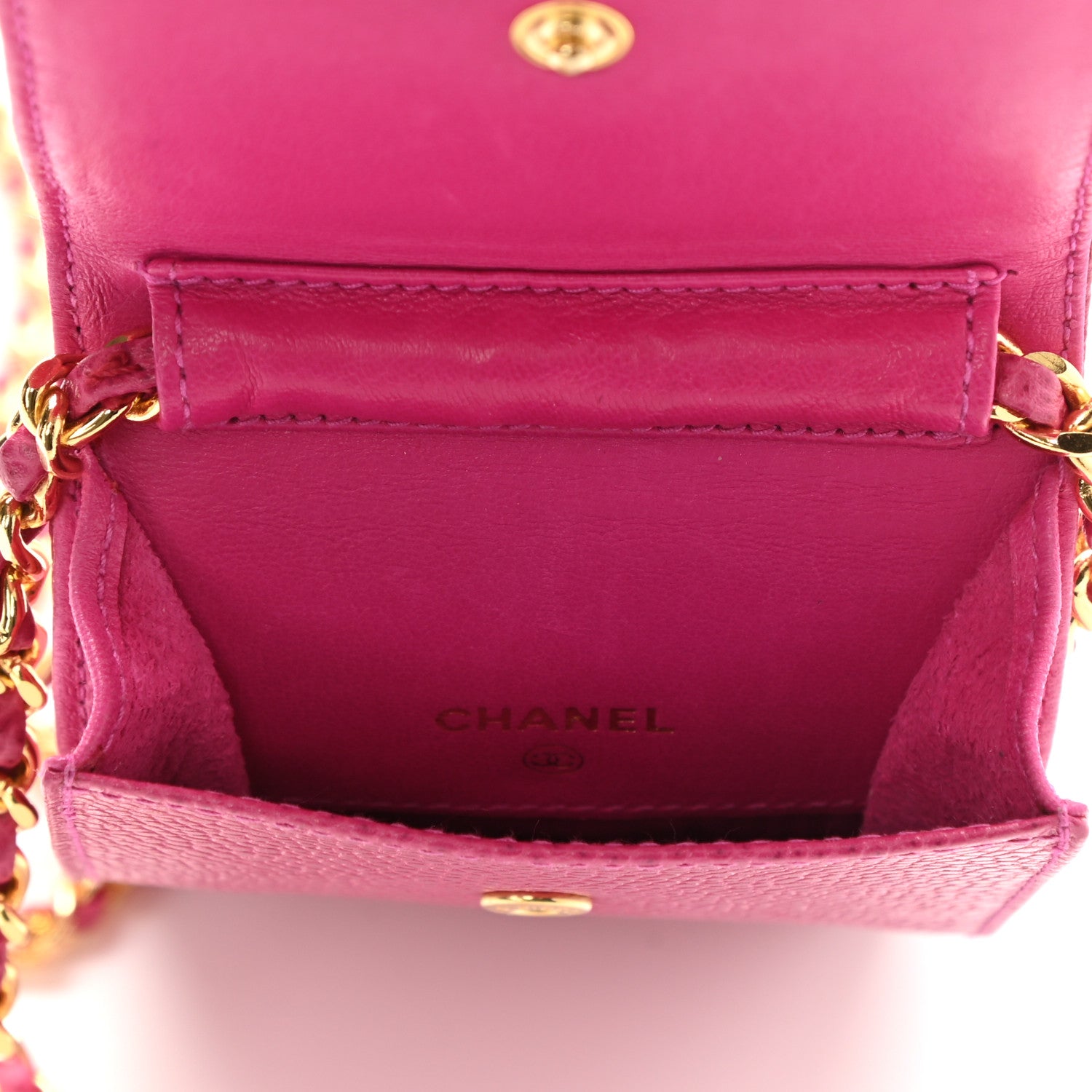 Chanel Caviar CC Phone Holder Crossbody Pink 5 of 11